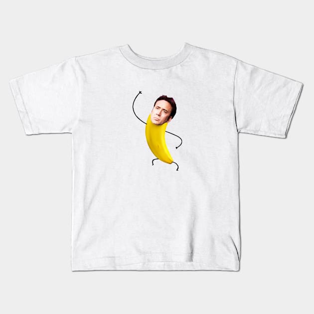 Nicolas cage in a banana Kids T-Shirt by YaiVargas